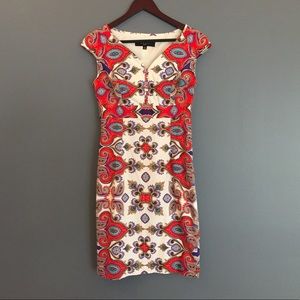 Nine West ⏰midi colorful tailored dress